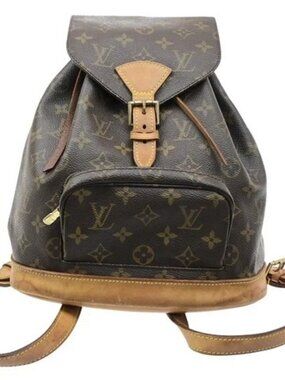 LOUIS VUITTON Montsouris MM Backpack Bag Monogram M51136 France 72SA191